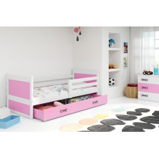 Gulta RICO 90x190 balts/rozā